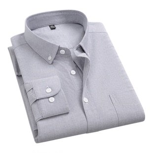 2025衬衫男长袖春季开衫青年彩色条纹牛津纺休闲修身衬衣外套上衣