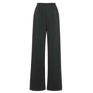 伊芙丽outlets店百搭显瘦松紧腰休闲高弹针织直筒长裤女25秋新款