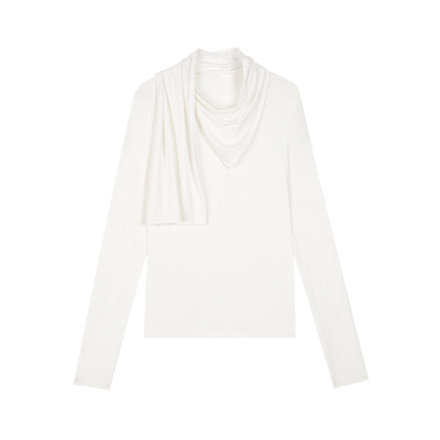 舒适人棉围巾绕脖式毛针织衫女