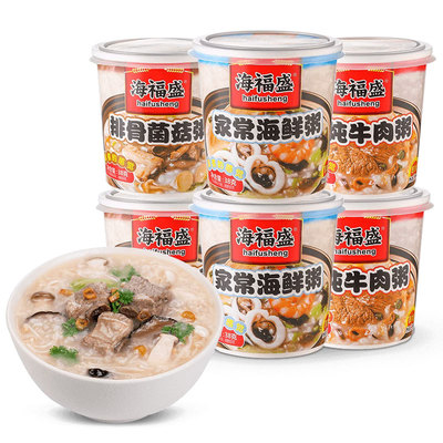 6杯早餐粥速食粥海福盛