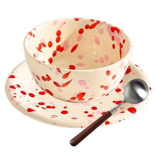 川岛屋泼墨盘子家用菜盘2026新款釉下彩餐具陶瓷圆碟子漂亮早餐盘