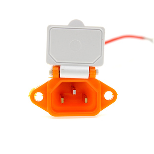 电动车配件充电口/透明带盖充电插口/充电座/充电头/充电器方插口