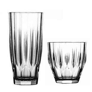 帕莎帕琦进口棱线玻璃杯子水杯玻璃杯饮料杯餐厅家用果汁杯客杯