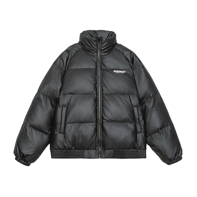 GOGOSOON小羊皮羽绒服男新款2025冬季短款立领美式青少年90白鸭绒