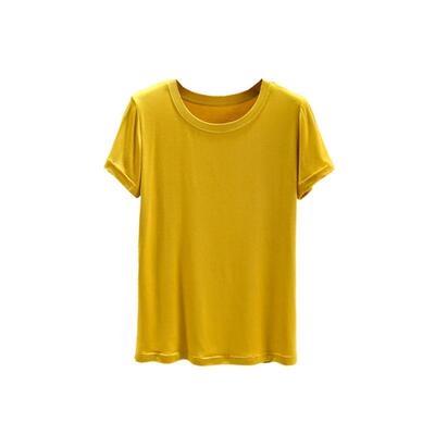 莫代尔圆领短袖T恤修身内搭打底