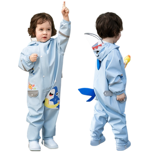 儿童雨衣男童一体式幼儿园连体套装全身防水小黄鸭防水服女孩小童