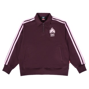 【甜心果冻】BOYLONDON春季潮牌时尚POLO领半拉链男女卫衣N03026