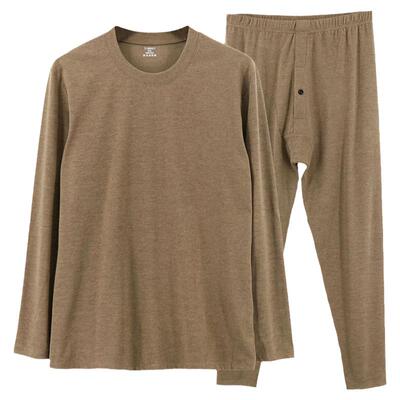 男加厚秋衣秋裤德绒单层保暖套装