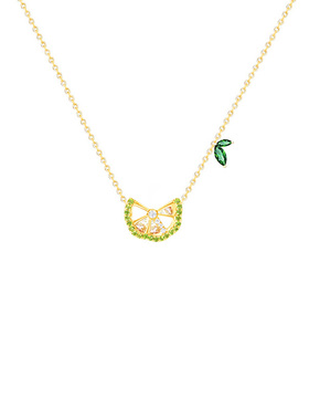 柠檬项链女纯银轻奢小众生日礼物