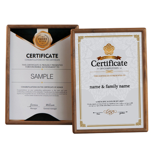 高级感胡桃木证书框a4装裱荣誉专利授权书相框毕业奖状展示外框架