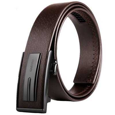 自动扣腰带卡帝乐鳄鱼真皮男内穿