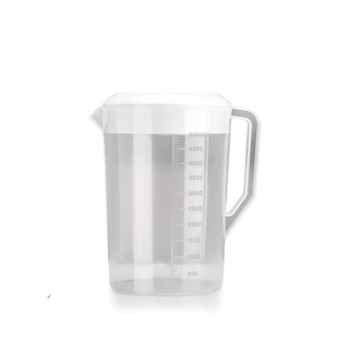 带盖大量杯奶茶店专用带刻度商用量桶5000ml食品级塑料耐高温厨房