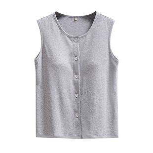 前开扣乳腺术后背心棉女带胸垫老年人开衫内衣放疗