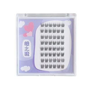 羽扇睫毛自然浓密5D款免胶免卸自粘仙子假睫毛漫画朵毛嫁接眼睫毛