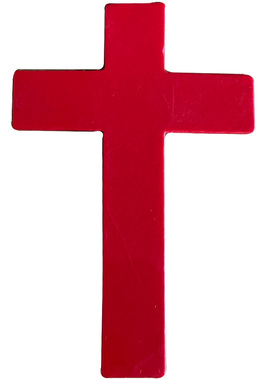 天然红十字架男女吊坠