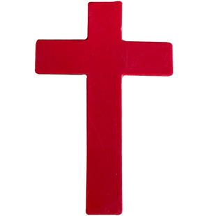 天然红十字架吊坠十字挂件男女款项坠随身光版有人物挂坠礼物