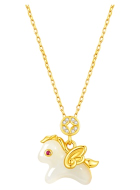 【中国黄金】本命年礼物银项链女