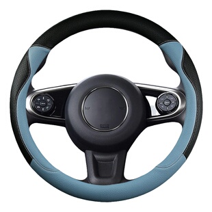 汽车方向盘套四季通用车把套d型女款可爱防滑吸汗夏季方向盘把套