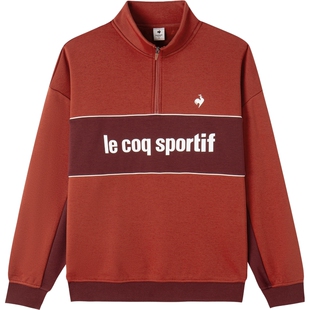 乐卡克法国公鸡秋冬男女同款加绒亲肤舒适立领卫衣红色新年