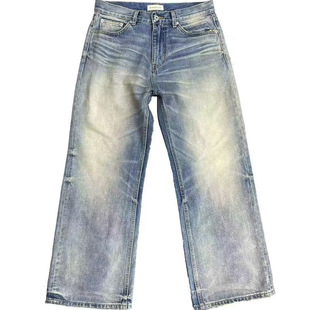 OC自主TBR牛王系列美式复古水洗蓝ins直筒宽松cleanfit牛仔裤