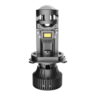 交直流通用摩托车H4透镜LED大灯超亮强光灯泡远近光一体车灯改装