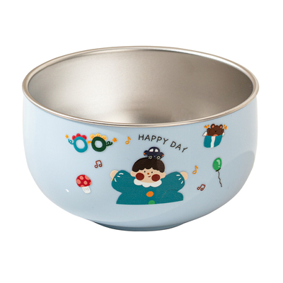 316不锈钢儿童专用碗微波炉可用