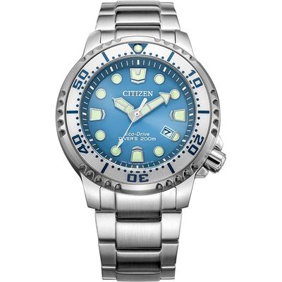 西铁城冰川蓝潜水运动男士手表