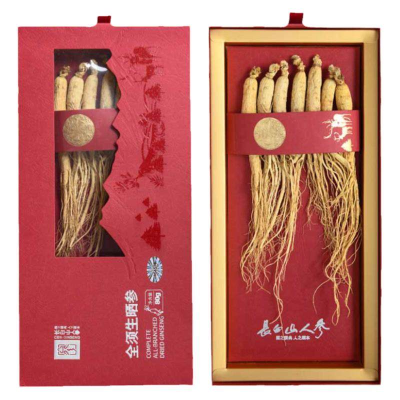 正宗长白山人参全须生晒参礼盒