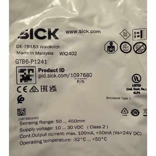 【议价-可维修】SICK西克 光电传感器 传感器 GTB6-P1241 全新/二