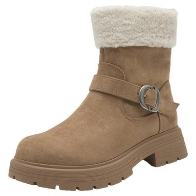 大东官方正品厚底加绒勃肯短靴