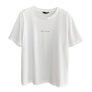 冰丝短袖t恤女士装2025夏季新薄款高级感白色爆款宽松好看小上衣