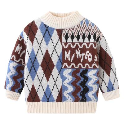 春秋季男童圆领毛衣打底衫毛线衣