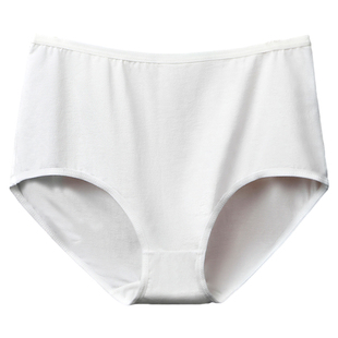 薄款收腹高腰简约竹纤维女三角内裤大码舒适莫代尔纯白色纯棉单条