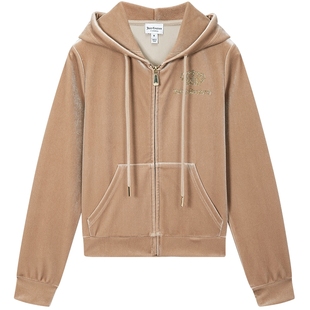 Juicy Couture橘滋【极光丝绒】外套女25秋冬新款烫钻加厚上衣