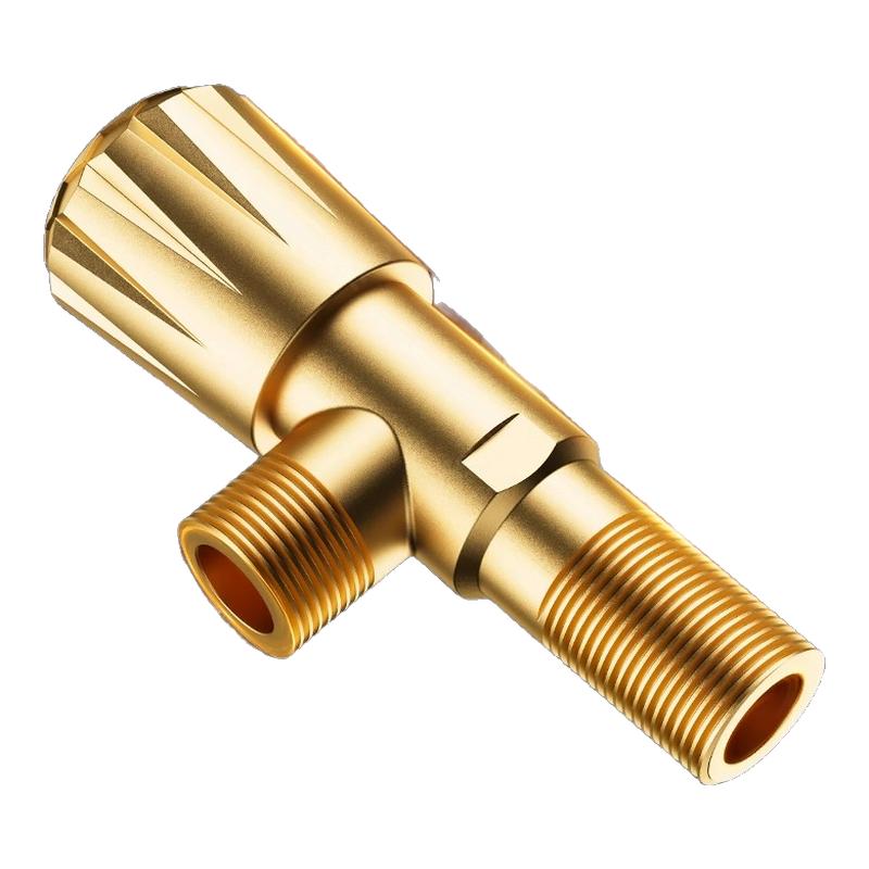 全铜卫浴角阀三角阀冷热水通用阀门开关4分水阀一进二出分水器