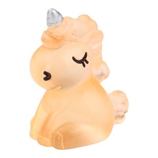 卡通迷你夜光独角兽公仔玩具动物模型女孩微缩小物件发光玩偶摆件