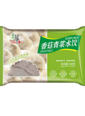 素华纯素无五辛香菇青菜水饺