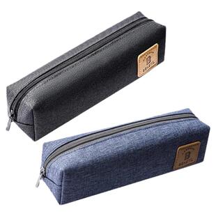 得力笔袋简约大容量笔袋ins风学生牛津布铅笔袋ins日系小清新文具盒考试文具收纳袋卡通小方包初中男孩文具袋