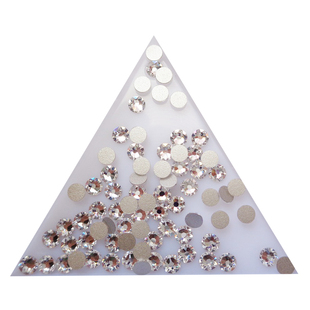 奥地利平底钻白色001  美甲华子水钻 甲片贴钻鞋子施家银色钻圆形