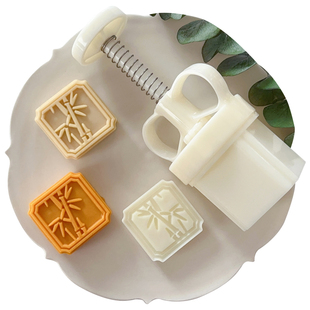 50g立体中式竹子绿豆糕模具中秋节箭竹月饼模宝宝山药糕辅食模