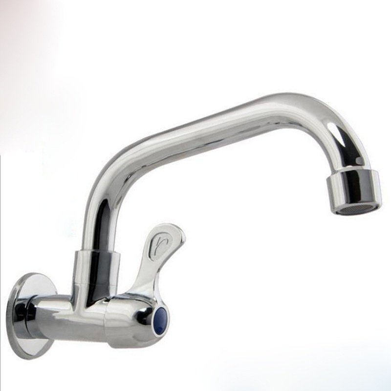 墙式单冷厨房水龙头洗菜家用水槽池龙头铜旋转全龙头厨房盆拖把