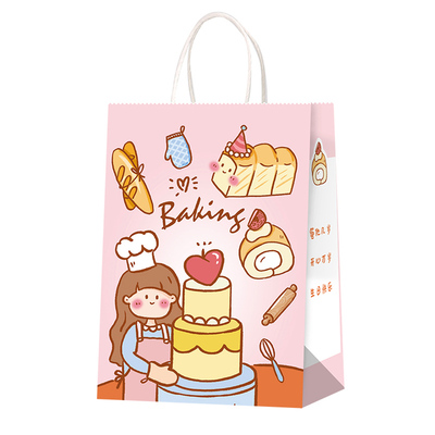 烘焙手提袋甜品打包袋定制logo