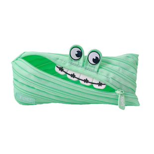 ZIPIT可爱牙箍妹牙套弟弟拉链笔袋个性创意文具牙套仔笔盒大容量潮流个性设计感