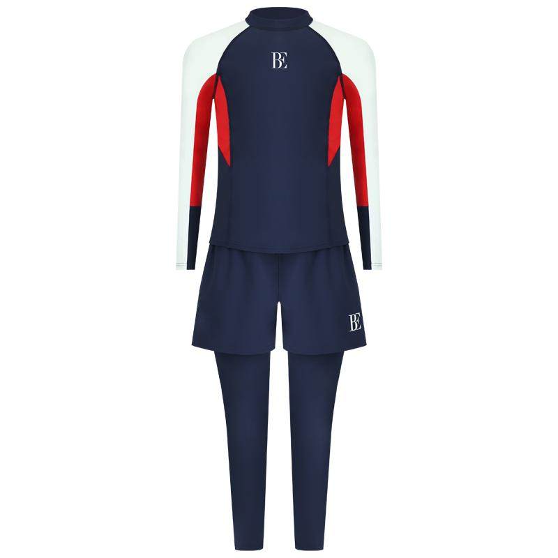 BE范德安2025 儿童分体泳衣男童长衣长裤套装时尚长袖温泉青少年