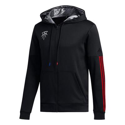 Adidas/阿迪达斯正品男子篮球运动连帽针织夹克外套 FH7733