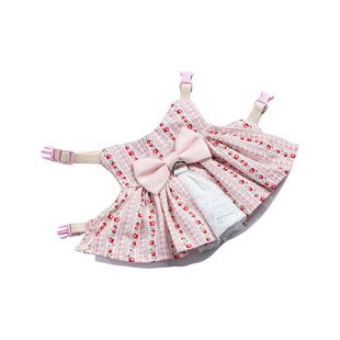 日系碎花兔子衣服可爱裙子宠物兔侏儒兔猫猫兔垂耳兔牵引绳