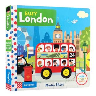忙碌的伦敦 英文原版绘本 busy books busy London 繁忙的伦敦 儿童英语纸板亲子互动图画故事书 童书 纯全英文版正版原著英语书籍