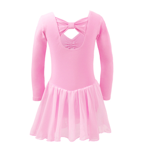 舞蹈服儿童芭蕾舞裙女童秋冬长袖跳舞连体练功服幼儿中国舞体操服