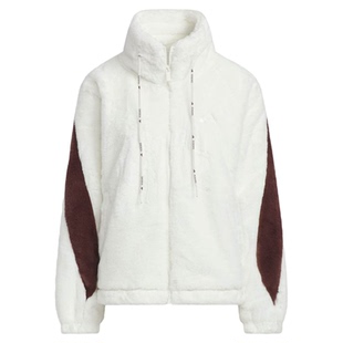 阿迪达斯女2025冬季人造毛皮保暖运动休闲夹克外套KC0078-KC0079