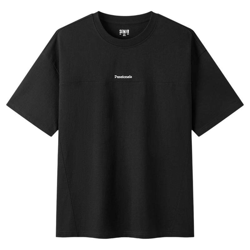 森马270g重磅纯棉质感T恤2026新款极简印花上衣oversize透气短袖